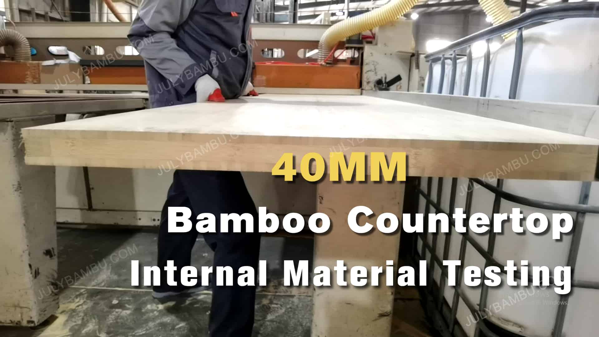thickness 40mm bamboo countertop internal material testing