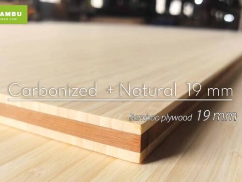 積層竹板19mm炭化&天然3層構造、天然色