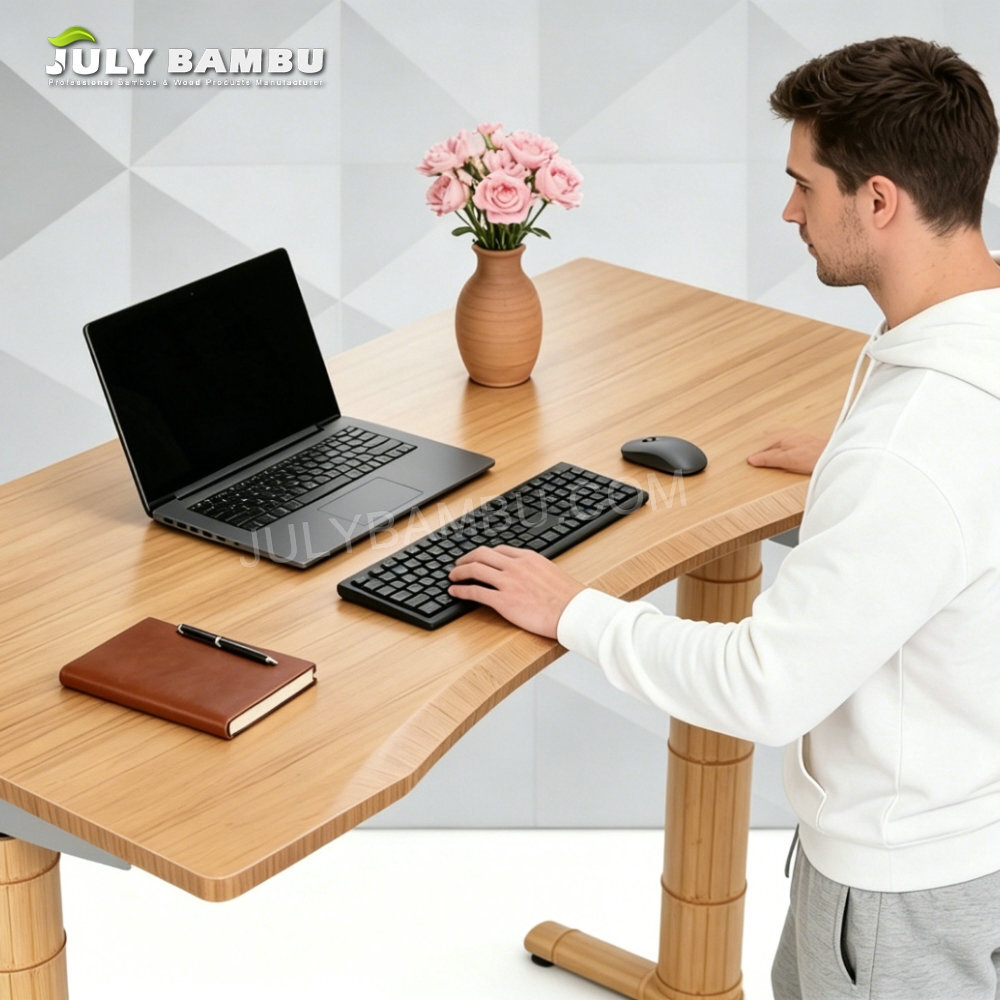 bamboo plywood design standing desk(1)(1)
