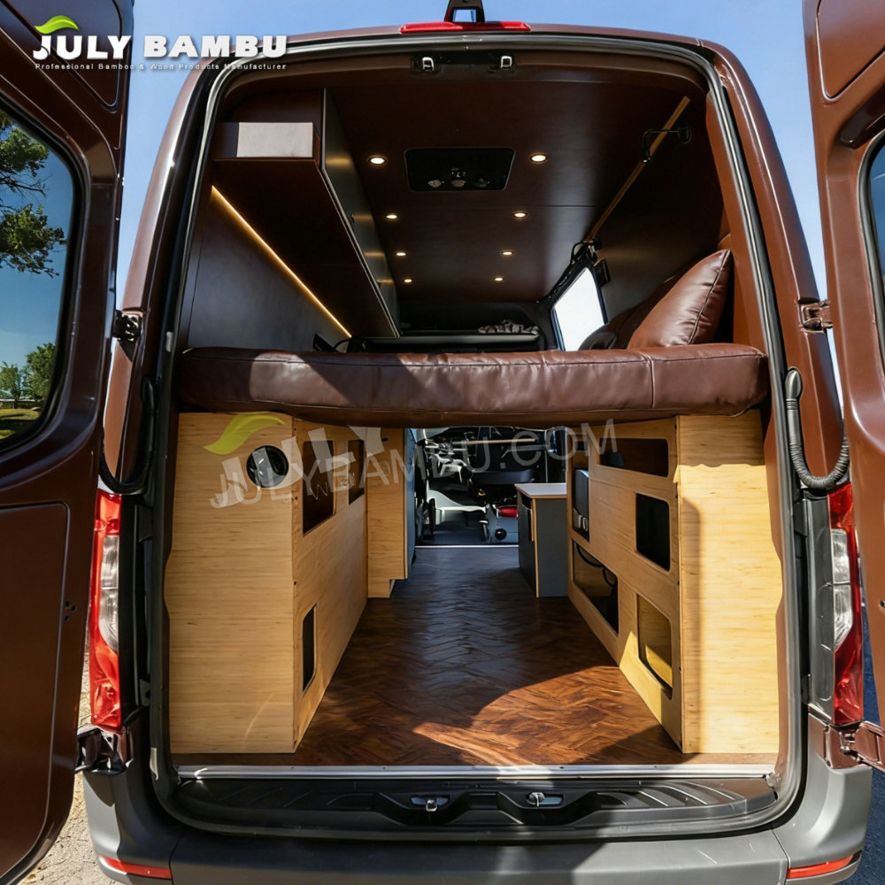bamboo sheet converted into a campervan dining cabinet(1)