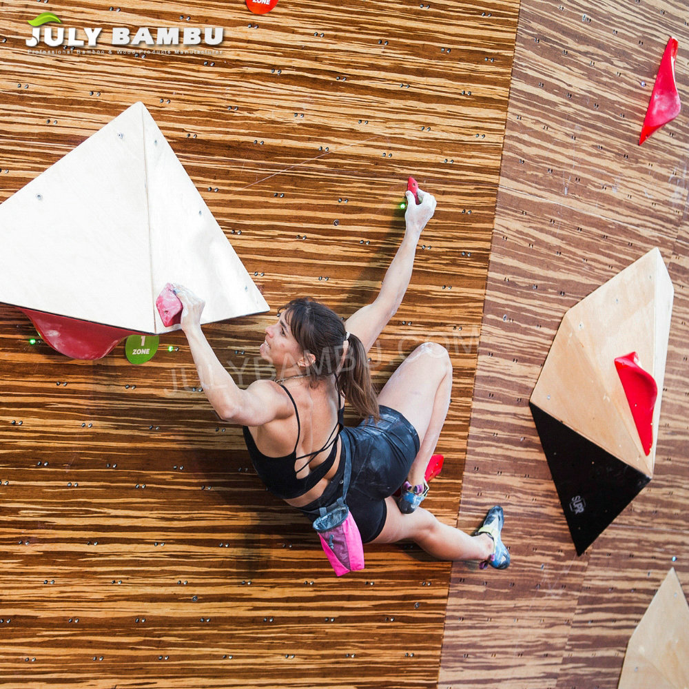 julybambu designed bamboo plywood material for rock climbing
